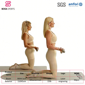 Barra de Pesas Ergonómica de 15 lb y 25 lb para Fisicoculturismo, Entrenamiento de Fuerza, con Logotipo Personalizado, de Silicona Duradera, para Fitness, Curl, Yoga, Pilates - Product Image 3