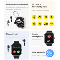D-8 PRO TWS 2-en-1 Montre Connectée Écouteurs Appel Musique NFC Fréquence Cardiaque Suivi Santé Sport Fitness Casque Audio iOS Android