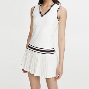 Faldas de Tenis de Nailon al por Mayor para Mujer, de Secado Rápido, para Yoga, Fitness y Actividades al Aire Libre, con Logotipo Personalizado, Vestido Deportivo Blanco Sexy - Product Image 2