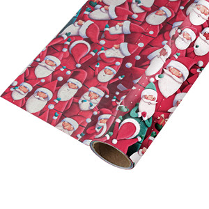 Santa Pattern Christmas Wrapping <b>Paper</b> <b>Roll</b> Custom Holiday Packing <b>Paper</b> 80gsm Coated <b>Paper</b> Gift Decoration Packaging <b>Paper</b> - Product Image 2