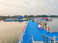 Plateforme flottante pour bateaux, quai flottant pour jet ski, quai flottant pour bateaux à moteur, cubes de pontons modulaires en HDPE, pont flottant en polyéthylène