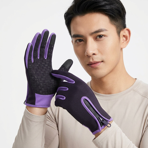 Gants de cyclisme thermiques d'hiver unisexes confortables, coupe-vent, antidérapants, pour moto, best-seller, ajustables, gants décontractés - Product Image 2