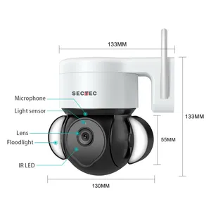 Hot Sale 4K Poe Ptz Low Light Mini Size Security Camera 8MP POE Outdoor Waterproof Floodlight Auto Tracking Network Wifi Camera