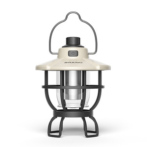 Portable Retro <b>Camping</b> <b>Lantern</b> <b>Led</b> Rechargeable IpX4 Waterproof Warm White Light For Outdoor Tent Use - Product Image 3