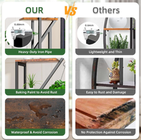 2025 support de plante d'intérieur avec lumières de croissance, présentoir à grand support à 6 niveaux avec roues support de plante en métal pour la maison