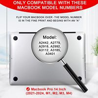 Filtre de confidentialité détachable LX Tech Grade AAA en PET souple 360° pour MacBook Pro 14,2 pouces (2021-2024 M1/M2/M3/M4 Pro)