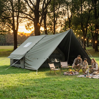 Tente de camping gonflable familiale de luxe, résistante, pour 3-4 personnes, imperméable, en fibre de coton 210g, Carpa Para Camping De Lujo