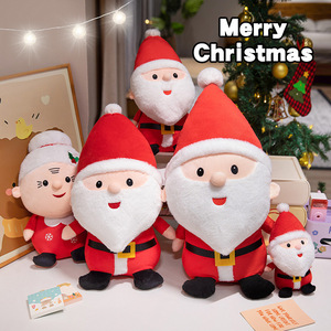 Jouets en peluche de Noël Père Noël Poupée en peluche Renne Animal en peluche Bonhomme de neige Ensemble d'animaux en peluche de Noël pour garçons et filles - Product Image 3