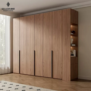 Armario de montaje de madera de estilo europeo moderno para el hogar, dormitorio, habitación de alquiler económica, primeros espacios de vida pequeños rectos individuales - Product Image 2