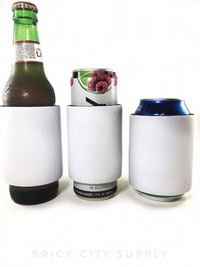 Neoprene Blank White Slap Can Cooler Wrap Snap on Beer <b>Bottle</b> - Product Image 4