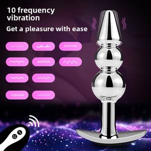 Sexbay <span class=keywords><strong>Plug</strong></span> Anale Elettrico in Metallo con Telecomando, 10 Frequenze di Vibrazione, Giocattolo Sessuale per Uomini - Product Image 4