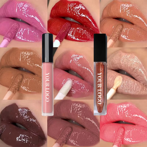Vegan Cruelty Free Nude Liquid <b>Lip</b> <b>Gloss</b> 12 Colors High Pigment Long Lasting Shiny Hydrating Waterproof Custom Private Logo - Product Image 3