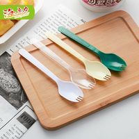 Groothandel Wegwerp Plastic Vorken Lepels Heavy Duty Simpele Stijl Draagbaar Duurzaam Bestek Fruit Maaltijd Dessert Feest Picknick