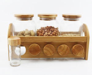 โถเก็บอาหารและเครื่องเทศโถเก็บในครัวทำจากไม้ไผ่ - Product Image 2