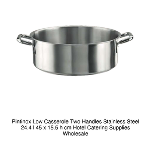 Casserole peu profonde en acier inoxydable Ø 45 cm H 15,5 cm, 24,4 L Pintinox - Product Image 2