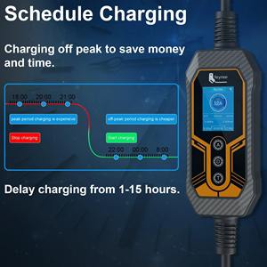 Cargador Portátil para Vehículos Eléctricos Feyree 32A NCAS 7kW Ajustable con WiFi, Pantalla LCD de 2.8 Pulgadas, Cable de Carga para Vehículos Eléctricos, Cargador Rápido para el Hogar - Product Image 5