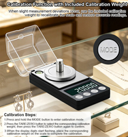 Balance de poche numérique haute précision pour bijoux et diamants, plage 10g-100g, résolution 0,001g, alimentée par piles, portable