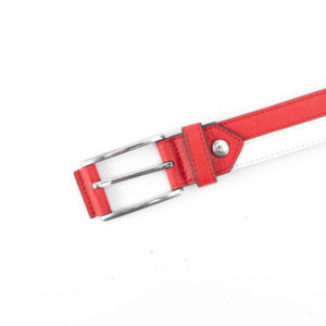 เข็มขัดหนังทูโทนเก๋พร้อมรายละเอียดหัวเข็มขัดสีตัดกัน - Product Image 5