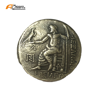 Artisanat en gros personnalisé cuivre-plaqué rétro pièces de monnaie grecques pièces de monnaie antiques pour cadeau de collection