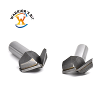 Warrior's Bit 2 cannelures 3D v-rainure CNC mèches de routeur 60/90/120Deg carbure à pointe pour le travail du bois tige de 6mm acier à grande vitesse ODM OEM