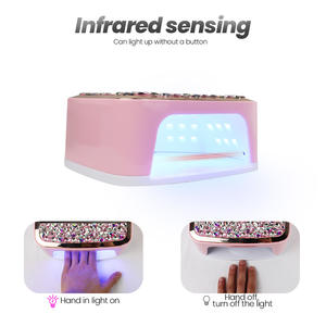 Lampe à <span class=keywords><strong>ongles</strong></span> <span class=keywords><strong>UV</strong></span> LED portable haute puissance 168W, machine à <span class=keywords><strong>ongles</strong></span> en plastique durable, séchage rapide, <span class=keywords><strong>appareil</strong></span> de photothérapie 110-240V 365nm - Product Image 4