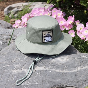 Wholesale Custom Embroidered Patch Quick Dry Black <strong>Purple</strong> Bucket <strong>Hat</strong>,Sun Shade Beach Cap,Fisherman Wide Brim String Bucket <strong>Hat</strong> - Product Image 4