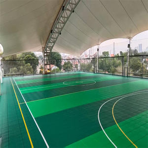 Revêtement de sol sportif polyvalent portable pour pickleball et handball Installation facile PP Interlocking Court avec lignes - Product Image 2