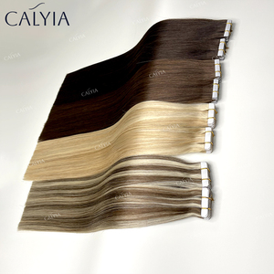 Extensiones de Cabello Humano Ruso Virgen de Lujo de Doble Trama, Larga, Invisible, con Cinta Adhesiva, 12A, Sin Cortar - Product Image 2