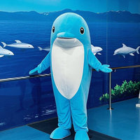 Costumes de mascotte de dauphin bleu de Hola/costumes mascotte de poissons