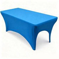 Nappes ajustées en polyester personnalisées Couvertures de table pour salons professionnels modernes Promotion imprimée pour expositions à domicile Conception gratuite