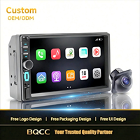 Autoradio Android universel BQCC double DIN 7 pouces, écran tactile multimédia Carplay, Mirrorlink, montage sur tableau de bord, lecteur MP5