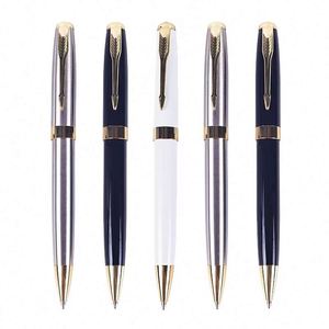 Custom PS-20250902-13 Business Classic Metal Ballpoint <b>Pen</b> with <b>Multi</b>-<b>Colored</b> Ink in Black Gold White for Business Corporate Use - Product Image 2