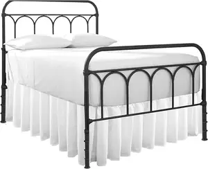 Falda de cama con volantes con esquinas divididas Dust Ruffle 21 "Drop 100% Microfiber Soft Sheen Look lujoso