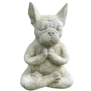 Resina Deus besta cão meditação oração Home mesa estátua do carro