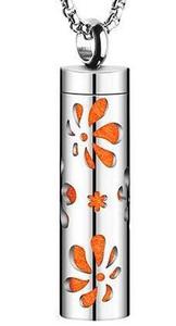 Collar de acero inoxidable 316L para aromaterapia, <span class=keywords><strong>difusor</strong></span> de <span class=keywords><strong>aceites</strong></span> <span class=keywords><strong>esenciales</strong></span>, colgante con cadena, joyería de bienestar aromático para mujer, venta al por mayor OEM - Product Image 2