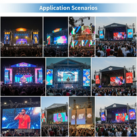 Écran LED géant de scène extérieure 500x500mm, mur vidéo LED P3.91, épissure transparente, écran LED de location, IP65, ascenseur