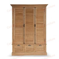 Armoire en bois rustique américaine avec 4 tiroirs - Armoire de rangement écologique et durable pour vêtements et linge
