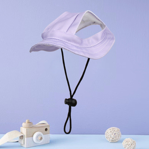 Tampas Do Cão Com Furos De Ouvido Ao Ar Livre Confortável Pet <span class=keywords><strong>Sun</strong></span> Bonnet Small Pets Puppy Solid Nylon Dogs Baseball <span class=keywords><strong>Visor</strong></span> <span class=keywords><strong>Hat</strong></span> Accessories Cap - Product Image 4