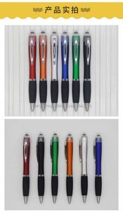 Stylo à bille multifonctionnel OEM LED lumineux, cadeau sportif, écran tactile doux, logo personnalisé, nouveauté promotionnelle, multicolore - Product Image 2