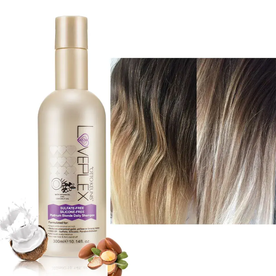 OTTO KEUNIS Professional Volume Silber Shampoo Kokosöl Reichhaltiges Arganöl Blondes Haar Shampoo