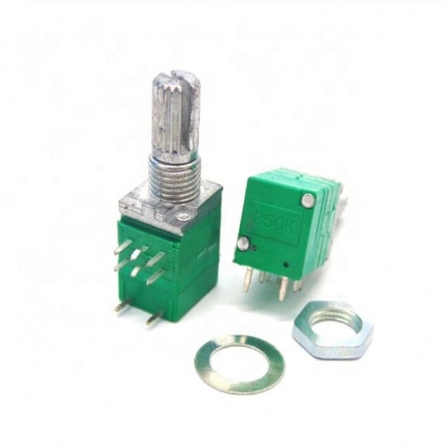 Hot Selling 8Pin Double Potentiometer RV097NS Sealed with Switch for Adjustable Resistance of 100K 500K Electronic Components