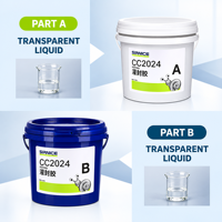 Composé d'étanchéité époxy bicomposant transparent SIRNICE CC2024, faible viscosité, haute dureté, pour transformateur, capteur LED