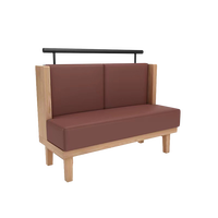 Ensemble table et chaises de restaurant XZY contemporain pour hôtel commercial, avec cuisinière à induction pour hot pot, cadre en bois, banquette 4 places