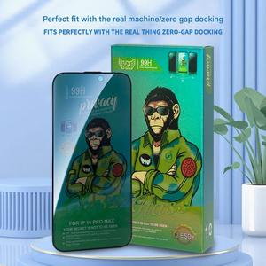 <span class=keywords><strong>King</strong></span> <span class=keywords><strong>Kong</strong></span>-Protector DE PANTALLA DE PRIVACIDAD antiespía, vidrio templado de dureza 9H a prueba de polvo para iPhone 17 16 15 14 <span class=keywords><strong>Pro</strong></span> Max, paquete de 10 unidades - Product Image 5