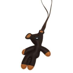 Venta al por mayor de lujo coche llavero bolsa colgante llavero accesorios PU cuero dibujos animados oso de peluche Mini <span class=keywords><strong>Birkin</strong></span> bolsa encantos impresión UV - Product Image 6