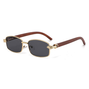 Retro <b>Square</b> <b>Sunglasses</b> Metal Frame Gold Color UV400 Protection For Men Driving Style - Product Image 5