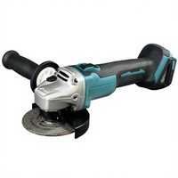 Meuleuse d'angle sans fil 5 pouces 21V avec interrupteur coulissant, moteur sans balais, kit d'outils de découpe industriels DIY