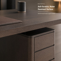 Bureau en bois massif ergonomique à hauteur réglable, résistant à l'eau et aux rayures, table d'étude pour la maison et le bureau
