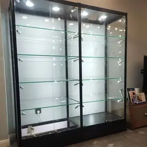 Boutique Retail Store Furniture Glass Display Cabinet With LED Light Cheap Display Showcases With Lock