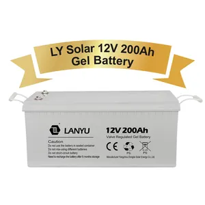 Batterie solaire agm, 12/24/48v, 100/150/180/200ah, haute qualité, pour cycle profond